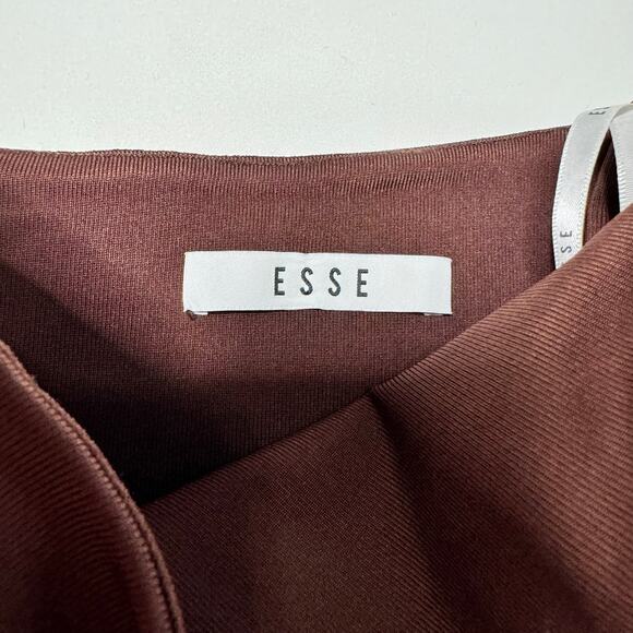 Esse Studios Strapless Crop Top Tube in Brown Size US 4 - Picture 7 of 9